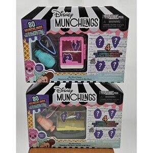 Disney Munchlings Mini Munch Display Playset 4 Figures In Each Series 1 Lot Of 2
